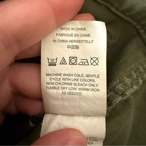 J Crew Pants Womens Sz 27 Military Green Skinny Utility Cotton Lyocell Blend - Picture 10 of 13